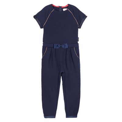 Baker by Ted Baker Girls' navy textured jumpsuit